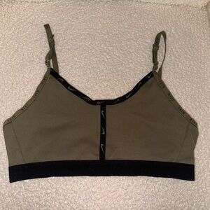 Nike Khaki and Black Sports Bra